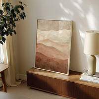 Desert Neutral Abstract Landscape Wall Art, Japandi Minimalist Tones Print, Scandinavian Modern Boho Decor