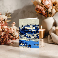 Belgrade Serbia Greeting Card, Scandinavian Style Minimal Travel Illustration Blank Card Art Gift