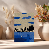 Toronto Canada Greeting Card, Scandinavian Style Minimal Travel Illustration Blank Card Art Gift