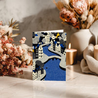 Amsterdam Netherlands Greeting Card, Scandinavian Style Minimal Travel Illustration Blank Card Art Gift