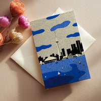 Toronto Canada Greeting Card, Scandinavian Style Minimal Travel Illustration Blank Card Art Gift