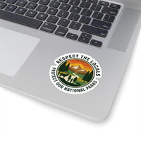 Respect the Locals Sticker | Protect Our National Parks, hiking camping vinyl