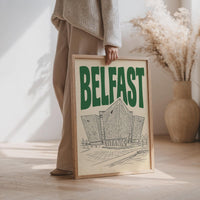 Belfast Wall Art, Titanic Museum Framed Canvas Print, Northern Ireland Travel Decor