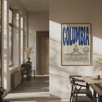 Columbia South Carolina Wall Art, Framed Canvas State Capitol Print