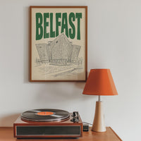Belfast Wall Art, Titanic Museum Framed Canvas Print, Northern Ireland Travel Decor