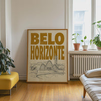 Belo Horizonte Wall Art, Framed Canvas Print, Brazil Travel Decor