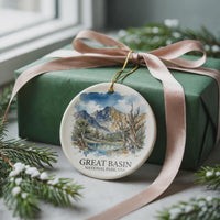 Great Basin National Park Watercolor Custom Ornament, Christmas Travel Gift