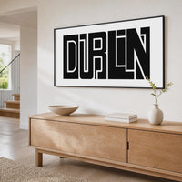 Dublin Minimalist Wall Art, Bold Typography Framed Canvas Print
