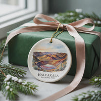 Haleakala National Park Watercolor Custom Ornament, Christmas Hawaii Travel Gift