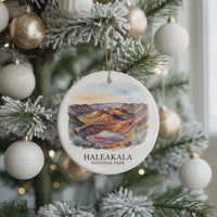 Haleakala National Park Watercolor Custom Ornament, Christmas Hawaii Travel Gift