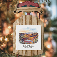 Haleakala National Park Watercolor Custom Ornament, Christmas Hawaii Travel Gift