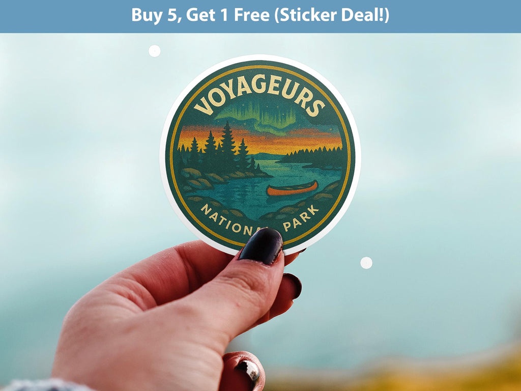 Voyageurs National Park Sticker, Retro Vinyl Waterproof Decal, Vintage USA Travel Collection - CuteBeePix