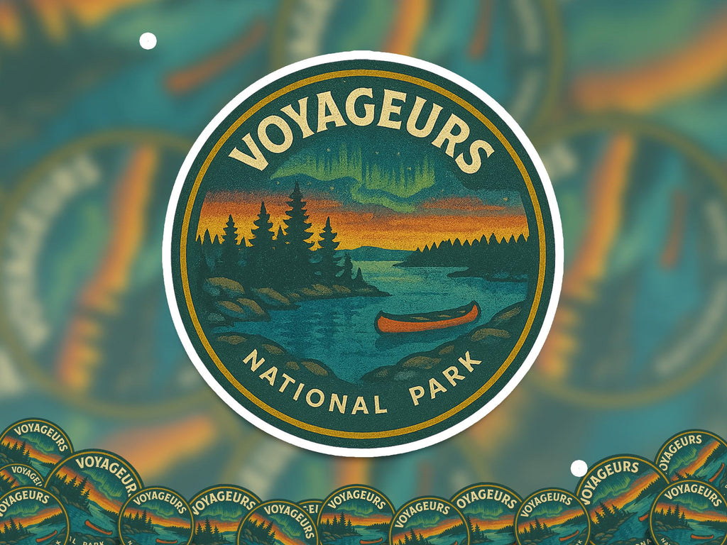 Voyageurs National Park Sticker, Retro Vinyl Waterproof Decal, Vintage USA Travel Collection - CuteBeePix