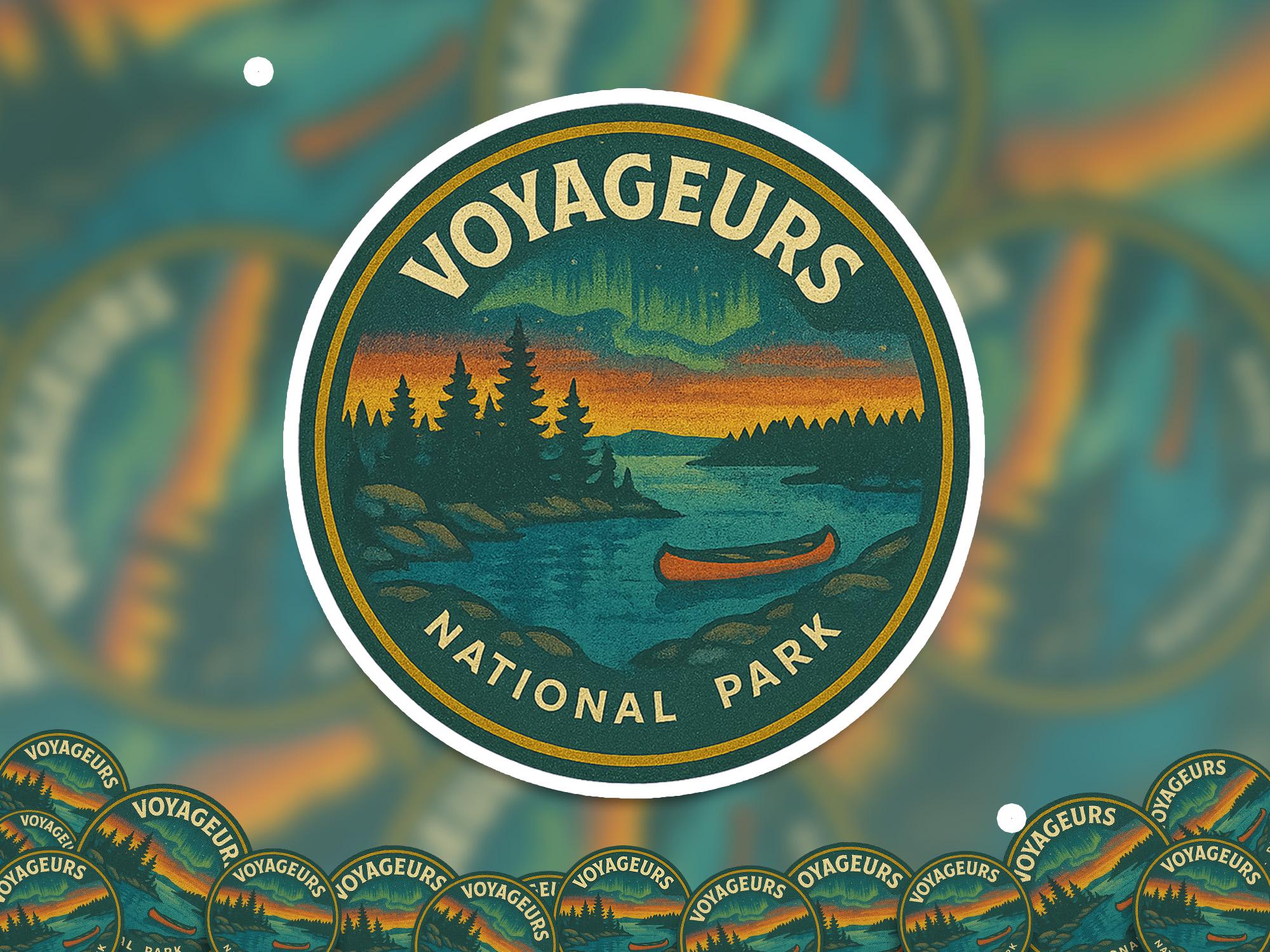 Voyageurs National Park Sticker, Retro Vinyl Waterproof Decal, Vintage USA Travel Collection - CuteBeePix