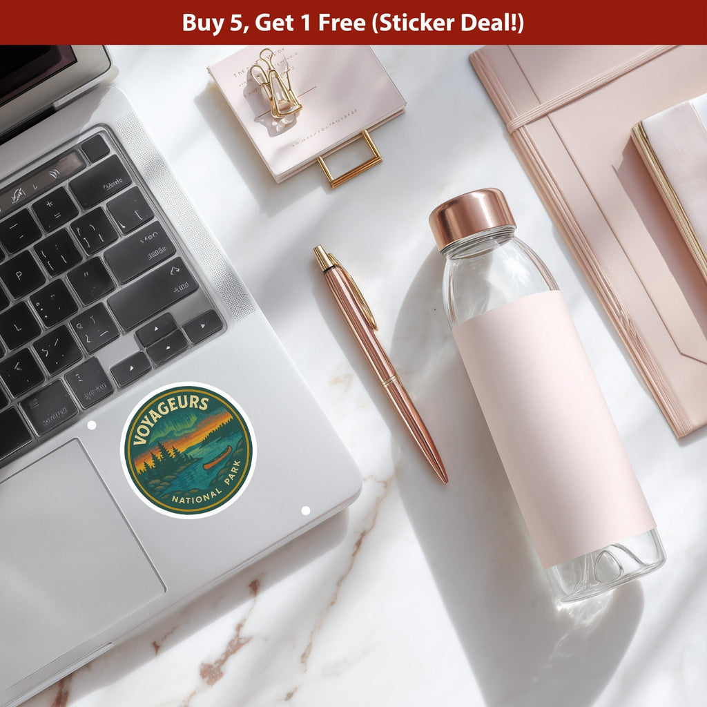 Voyageurs National Park Sticker, Retro Vinyl Waterproof Decal, Vintage USA Travel Collection - CuteBeePix